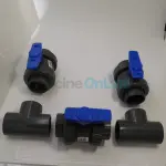 Ensemble 3 vannes + 2 T pour BY-PASS diamètre 63 mm