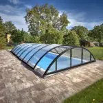 Abri KLASIK A pour piscines jusqu'à 6.30m x 3.20m - Coloris Anthracite