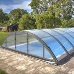 Abri KLASIK A pour piscines jusqu'à 6.30m x 3.20m - Coloris Aluminium