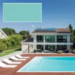 PVC armé ALKORPLAN 2000 verni uni - 150/100ème, vernis 1 face, uni - Rouleau de 25ml x 1.65m - Vert Caraïbes