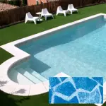 PVC armé ALKORPLAN 3000 verni imprimé - 150/100ème, vernis 1 face, motifs - Rouleau de 25ml x 1.65m - Carrara