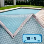 Bâche à bulles 10x5m alvéolaire Gris translucide préfabriquée