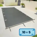 Bâche à barres 10m x 5m AQUALUX Standard gris anthracite