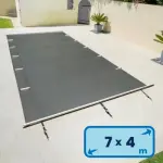 Bâche à barres 7m x 4m AQUALUX Standard gris anthracite