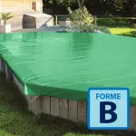 Couverture d'hivernage et de sécurité Skin Wood Light Forme B Amande / Ivoire