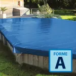 Couverture d'hivernage et de sécurité Skin Wood Light Forme A Bleu / Ivoire