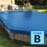 Couverture d'hivernage et de sécurité Skin Wood Light Forme B Bleu / Ivoire
