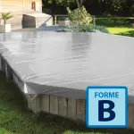 Couverture d'hivernage et de sécurité Skin Wood Light Forme B Gris / Gris