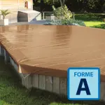 Couverture d'hivernage et de sécurité Skin Wood Light Forme A Terracotta / Ivoire