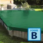 Couverture d'hivernage et de sécurité Skin Wood Light Forme B Vert / Ivoire