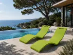 Chaise longue SERENDIPITY S010 - Coloris Vert clair