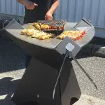 Brasero Plancha à bois ORIGINE 1000 Inox Corten