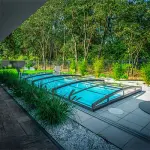 Abri Casablanca Infinity A - Coloris Carbone pour piscines jusqu'à 6.30m x 3.50m