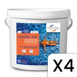 Chlore lent en galet 4 kg POOLSTYLE PSL-500-0002 - Lot de 4