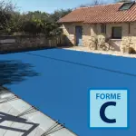 Couverture d'hivernage opaque Skin Freeze Forme C Bleu/Ivoire