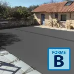 Couverture d'hivernage opaque Skin Freeze Forme B Gris foncé / Gris