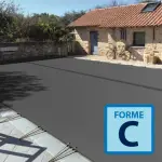 Couverture d'hivernage opaque Skin Freeze Forme C Gris foncé / Gris