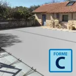 Couverture d'hivernage opaque Skin Freeze Forme C Gris / Gris