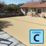 Couverture d'hivernage opaque Skin Freeze Forme C Ivoire / Ivoire