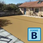 Couverture d'hivernage opaque Skin Freeze Forme B Terracotta / Ivoire