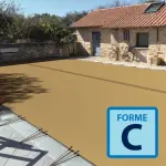 Couverture d'hivernage opaque Skin Freeze Forme C Terracotta / Ivoire