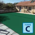 Couverture d'hivernage opaque Skin Freeze Forme C Vert / Ivoire