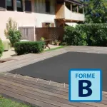 Couverture d'hivernage opaque Vancouver forme B - Gris foncé / Gris
