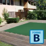 Couverture d'hivernage opaque Vancouver forme B - Vert / Ivoire