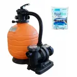 Groupe de filtration CALIENTE PW500 COMBO avec charge filtrante - Pour piscine 40 à 60 m³, débit 10 m³/h