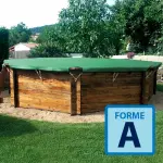 Couverture d'hivernage et de sécurité GRILLE Wood Forme A - Vert / Noir