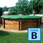 Couverture d'hivernage et de sécurité GRILLE Wood Forme B - Vert / Noir