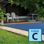 Couverture filtrante Vernosc Forme C - Bleu / Noir