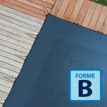 Couverture d'hivernage et de sécurité Grille Cold Forme B - Bleu / Noir