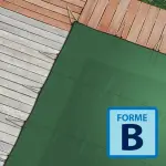 Couverture d'hivernage et de sécurité Grille Cold Forme B - Vert / Noir