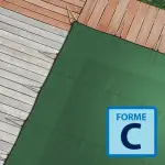 Couverture d'hivernage et de sécurité Grille Cold Forme C - Vert / Noir
