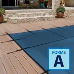 Couverture d'hivernage et de sécurité GRILLE Freeze Forme A - Bleu / Noir