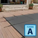 Couverture d'hivernage et de sécurité GRILLE Freeze Forme A - Gris / Noir