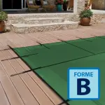 Couverture d'hivernage et de sécurité Grille Freeze Forme B Vert / Noir