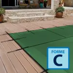 Couverture d'hivernage et de sécurité Grille Freeze Forme C  Vert / Noir