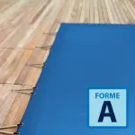 Couverture d'hivernage opaque Skin Cold forme A Bleu / Ivoire