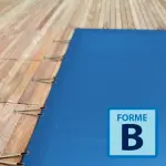 Couverture d'hivernage opaque Skin Cold forme B Bleu / Ivoire