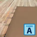 Couverture d'hivernage opaque Skin Cold forme A Terracotta / Ivoire