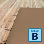 Couverture d'hivernage opaque Skin Cold forme B Terracotta / Ivoire