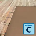 Couverture d'hivernage opaque Skin Cold forme C Terracotta / Ivoire