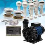 KIT BALNEO 6 BUSES LONGUES PANNEAU-LINER/BETON-LINER AVEC POMPE MGD+ 3CV MONO