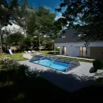 Abri Klasik SKY A Aluminium pour piscines jusqu’à 6m x 3m Hauteur 1m