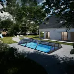 Abri Klasik SKY A Anthracite pour piscines jusqu’à 6m x 3m Hauteur 1m