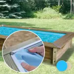 Liner piscine bois UBBINK Azura 505x350 - 350m x 5,05m x 1,26m 75/100ème bleu pale
