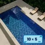 Liner piscine 10m x 5m rectangulaire, hauteur 1,50m - Céramique / 3D