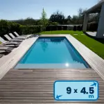 Liner piscine 9m x 4,50m rectangulaire, hauteur 1,50m - Protect 33